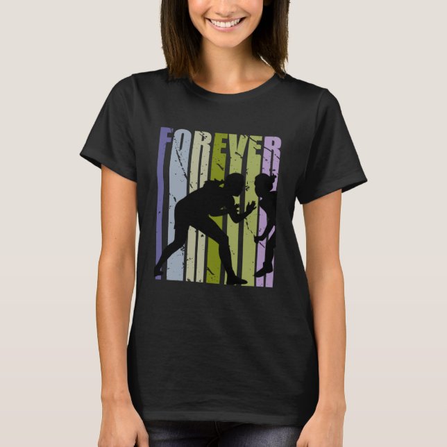 T-shirt Forever Retro Wrestling Motivational Inspiring Cut (Devant)