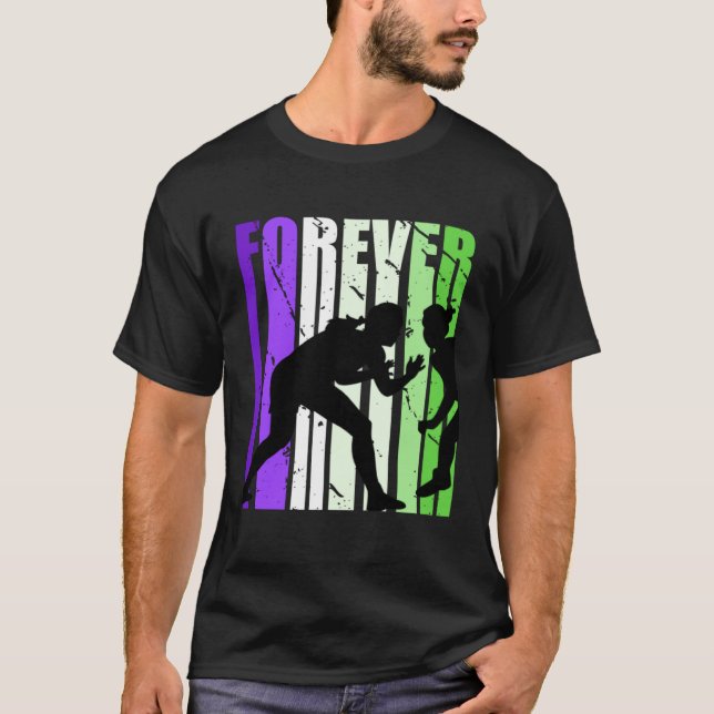 T-shirt Forever Wrestling Pretty Wrestle Coaching Compete (Devant)