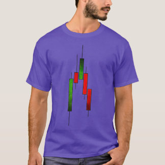 T-shirt Forex commerce des chandeliers en détresse ou grun
