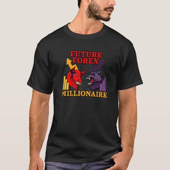 T-shirt Forex Millionaire Inspiré Bull Vs Bear Lié À (Devant)