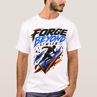 T-shirt Forge Beyond Limits | Graphisme de coureur motivan