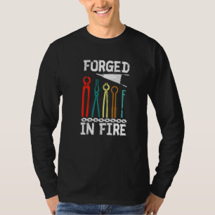 T-shirt Forge Dans Farrier Flamer Noir Fer Fer Fer Fo Fo