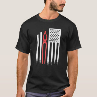 T-shirt Forge de drapeau de forgeron Forgeron