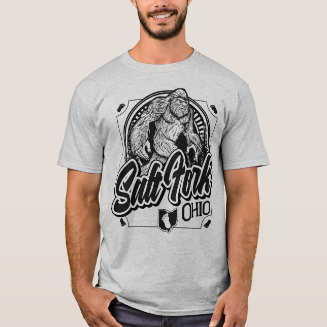 T-shirt Fork de sel - empreinte noire (Devant)