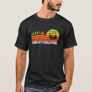 T-shirt Forklift Evolution Funny Forklift Driver Opérateur