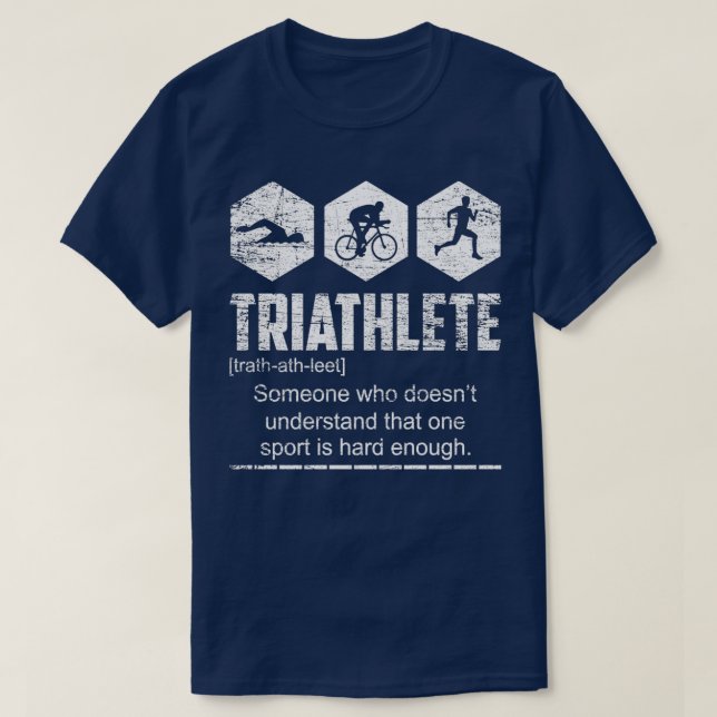 T-shirt Formation dure Triathlète (Design devant)