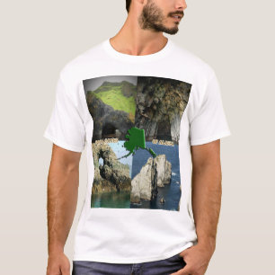T-shirt Formations et grottes rocheuses en Alaska Collage