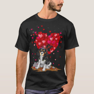 T-shirt Forme cardiaque amusante Cavalier Roi Charles Span