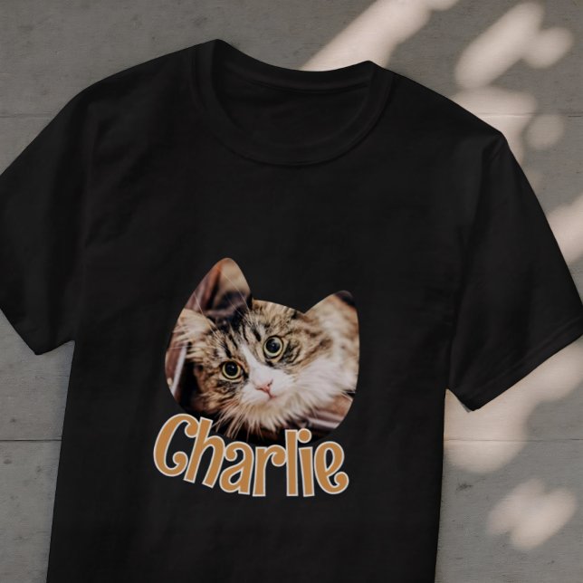 T-shirt Forme de chat Moderne Simple Personnalisé Animau d (Créateur téléchargé)
