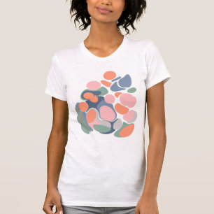 T-shirt Formes biologiques Abstraites modernes Art en coul