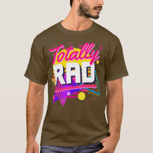 T-shirt Formes des années 80 entièrement rougies Style géo
