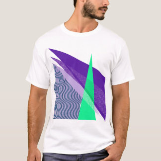 T-shirt Formes Géométriques Abstraites Modernes Violet et