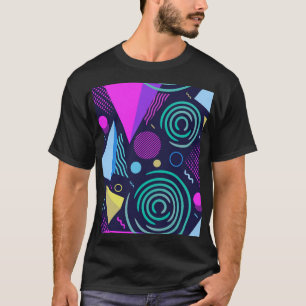 T-shirt Formes géométriques de style Memphis