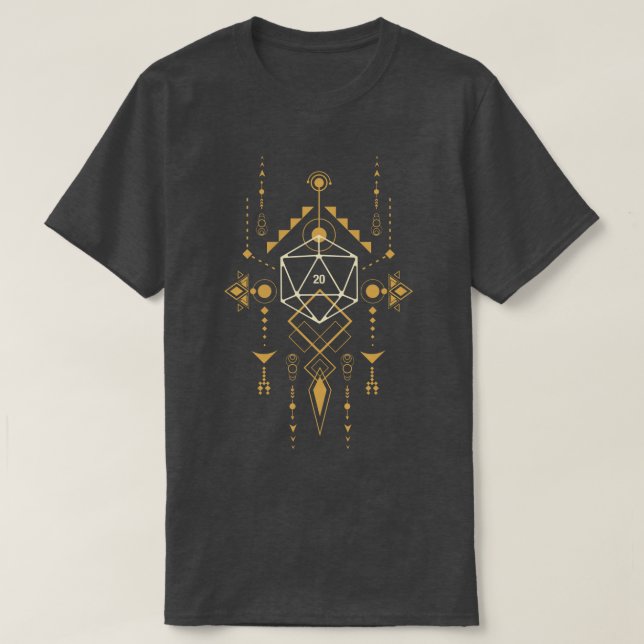 T-shirt Formes géométriques Ésotériques D20 Dis (Design devant)