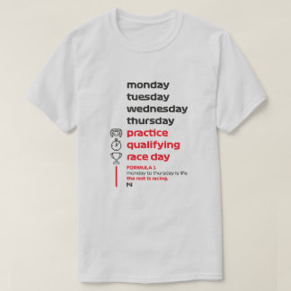 T-SHIRT FORMULA 1 RACE WEEK WHITE