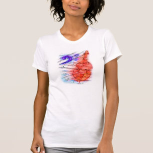 T-shirt Formulaire bas - la chemise de la femme