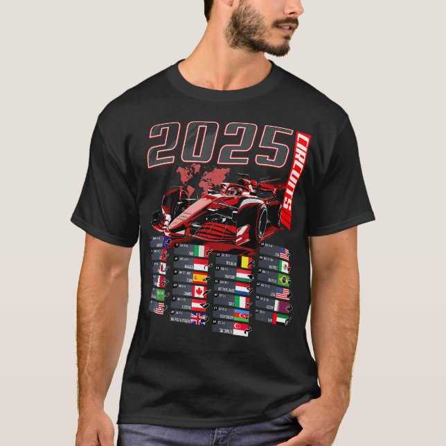 T-shirt Formule 2025 Circuits Formule Annexe 2025 Racing (Devant)