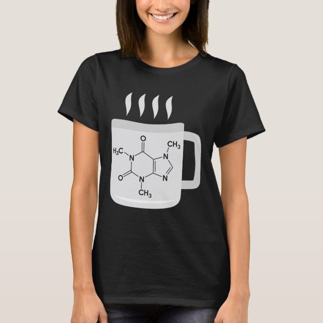 T-shirt Formule de chimie Caffeine Lover (Devant)
