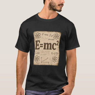 T-shirt Formule de physique EMC2 de style vintage scientif