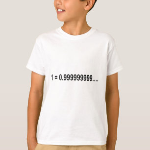 T-shirt Formule mathématique 1 = 0,999999999999....