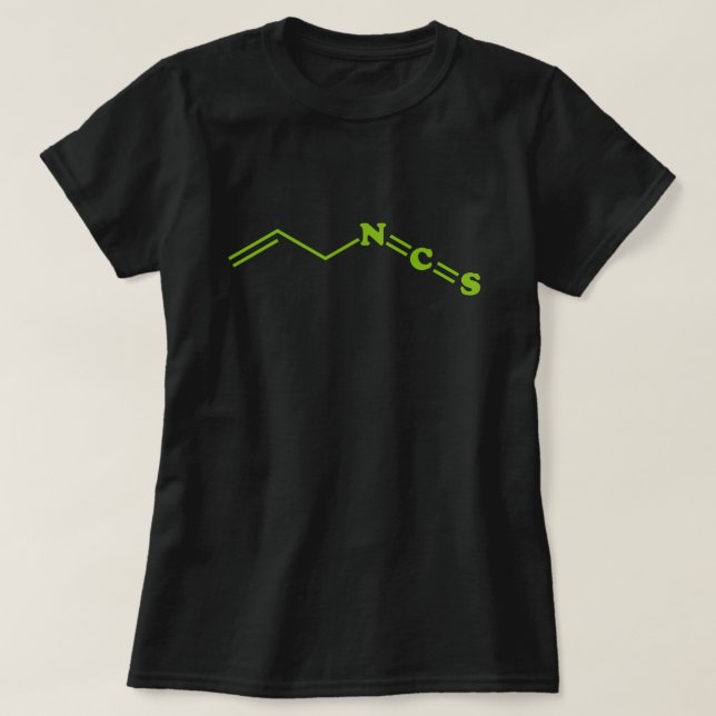T-shirt Formule moléculaire de l'isothiocyanate de Wasabi  (Design devant)