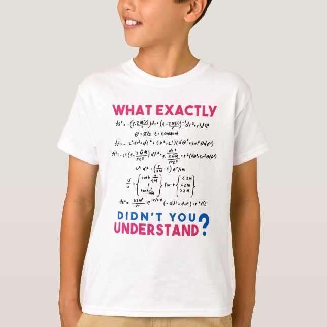 T-shirt Formule physique : blague (Devant)