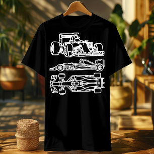 T-shirt Formule Racing Car Silhouette Cadeaux mécaniques