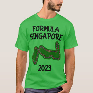 T-shirt Formule Singapour 2023 Circuit de course automobil