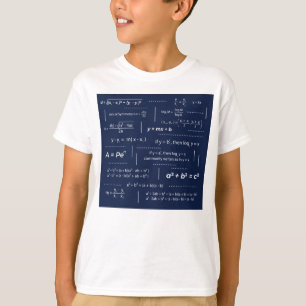 T-shirt Formules mathématiques Feuille de triche