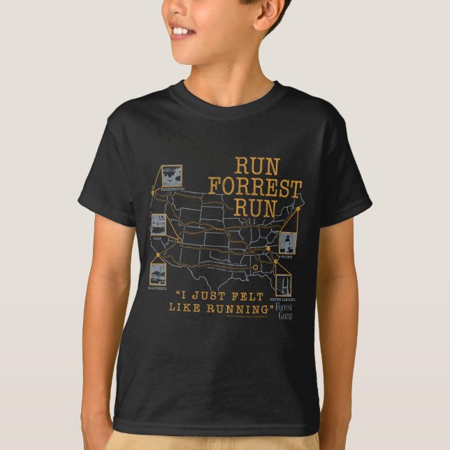 T-shirt Forrest Gump Je Me Sentais Juste Comme Courir Les  (Devant)