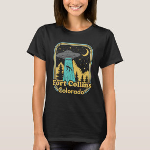 T-shirt Fort Collins Colorado Ufo Alien Hunter 80s State P