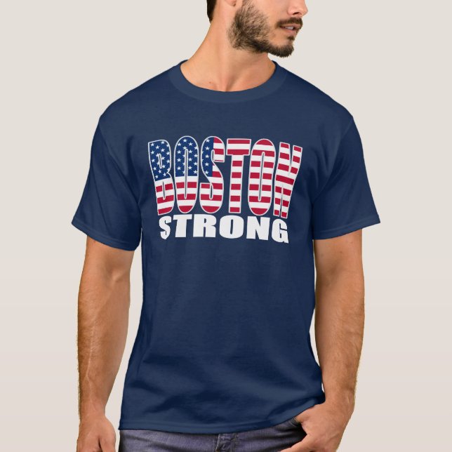 T-shirt FORT de drapeau de BOSTON États-Unis (Devant)