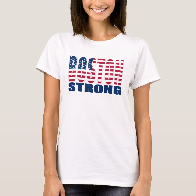 T-shirt FORT de drapeau de BOSTON États-Unis (Devant)