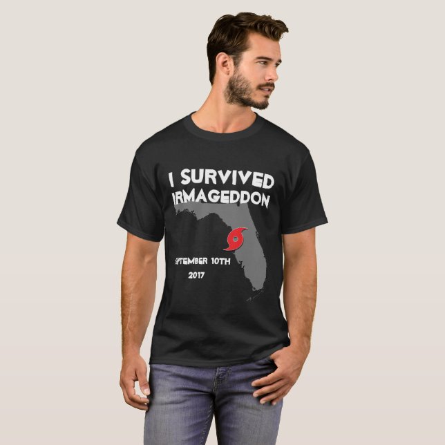 T-shirt fort d'Irma la Floride d'ouragan (Devant entier)