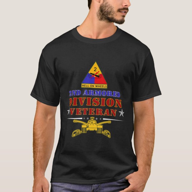 T-shirt Fort Hood Texas TX 2e division blindée Vétérans T (Devant)