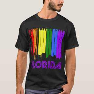 T-shirt Fort Lauderdale Floride LGBTQ Gay pride Skyline T