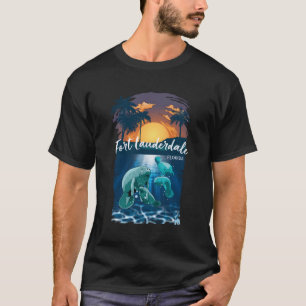 T-shirt Fort Lauderdale Floride Manatee Cadeaux Pour Homme