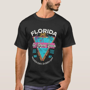 T-shirt Fort Myers Beach Floride Vintage 80s Palmier Souve
