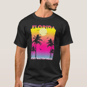 T-shirt Fort Walton Beach Floride Fl Été Couché de soleil