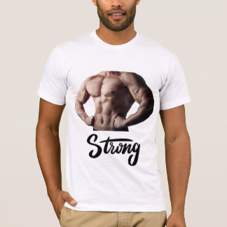 T-shirt Forte et puissante - Conception de la forme muscul