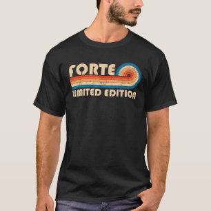 T-shirt FORTE Nom de famille Retro Vintage 80s 90s Anniver