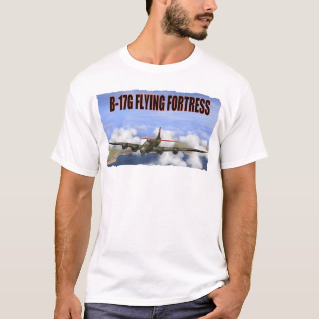 T-SHIRT FORTERESSE DE VOL DE B-17G (Devant)