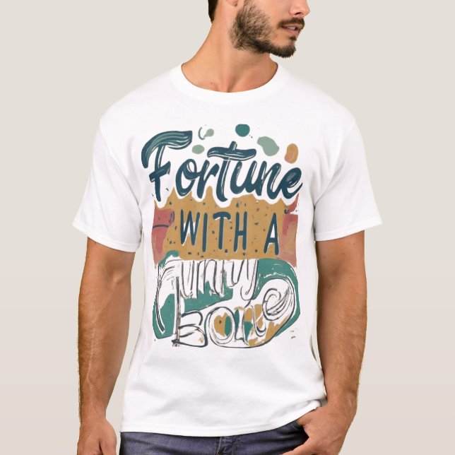 T-shirt Fortune avec un os drôle (Devant)