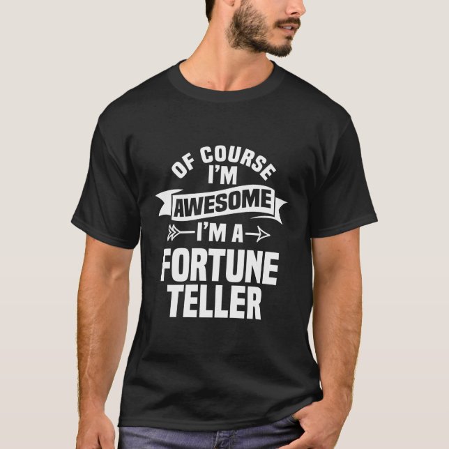 T-shirt Fortune Teller Psychic Crystal Gazer Card Reader C (Devant)
