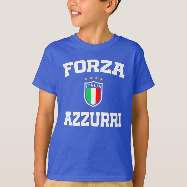 T-shirt Forza Azzurri Italia Jersey 2021 Funs T-S (Devant)