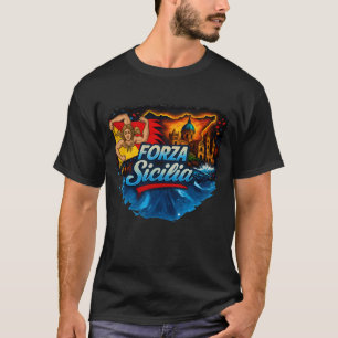 T-shirt FORZA Sicile Un Hommage à la Résilience Sicilienne