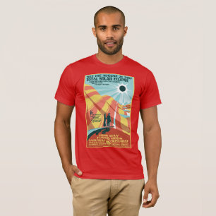 T-shirt fossile d'éclipse solaire de lits de jour