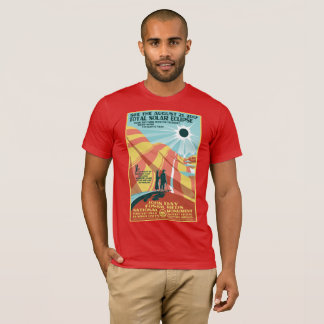T-shirt fossile d'éclipse solaire de lits de jour