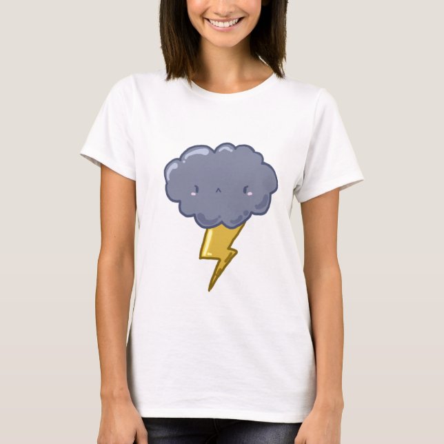 T-shirt fou de nuage de tonnerre (Devant)