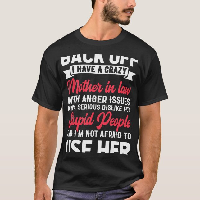 T-shirt Fou Mère En Droit De La Fille En Droit (Devant)